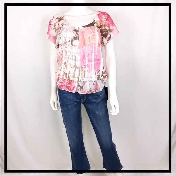 Cato Brand, Floral Blouse Size Medium - Picture 2 of 5